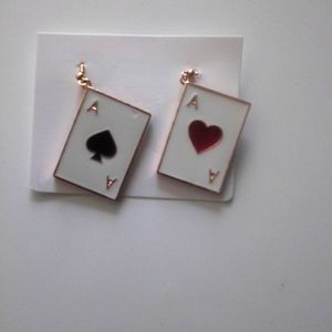 LADIES ACE CARDS FASHION EARRINGS NEW